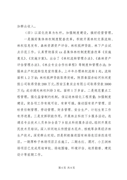 县林业局上半年工作报告.docx