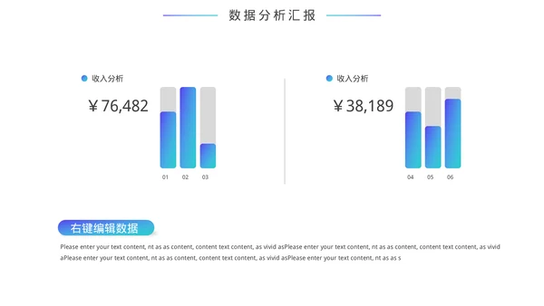 财务数据分析汇总汇报模板