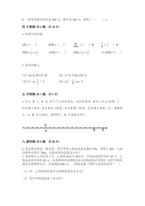 北师大版小学数学六年级下册期末检测试题附答案【达标题】.docx