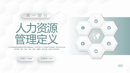 绿色简约人力资源管理六大模版PPT模板宣传PPT动态PPT