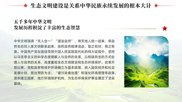 奋力绘就美丽中国新画卷生态文明思想党课课件PPT党建