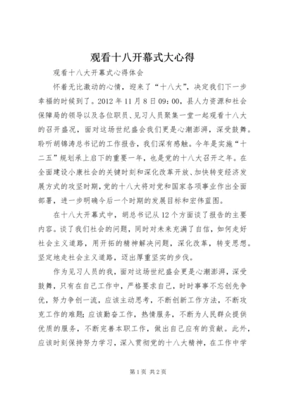 观看十八开幕式大心得 (2).docx