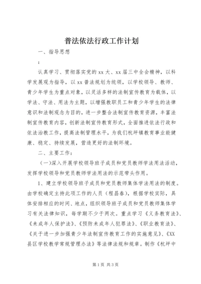 普法依法行政工作计划.docx