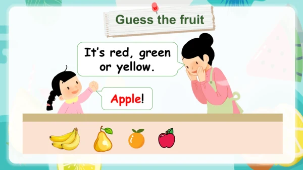 Unit 5 Do you like pears？ Part B Let's talk 课件(共33