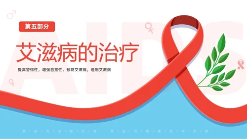 红色简约为艾发声预防艾滋病主题班会PPT世界艾滋病日