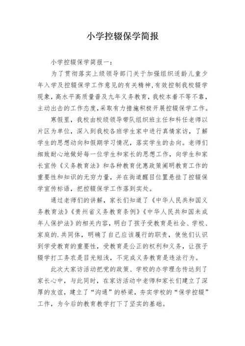 小学控辍保学简报.docx