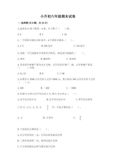小升初六年级期末试卷【突破训练】.docx