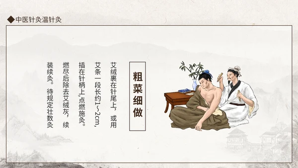 中医馆针灸温针灸中医文化动态通用PPT模板