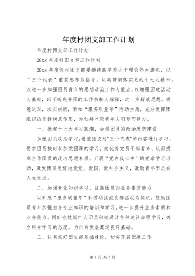 年度村团支部工作计划.docx