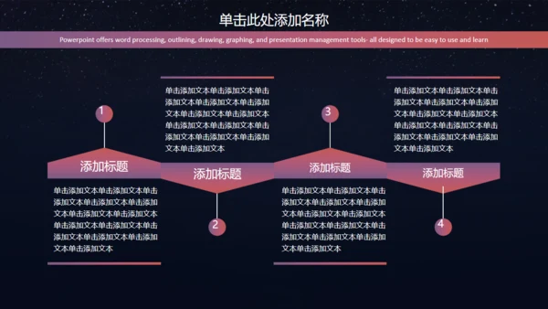 苹果星空风格商业通用PPT模板