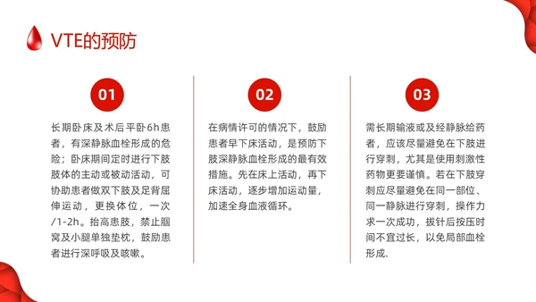 红色简约vte的预防及护理PPT模板宣传PPT动态PPT护理查房