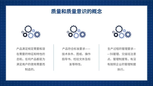 蓝色简约提升员工质量意识质量意识培训主题PPT模板