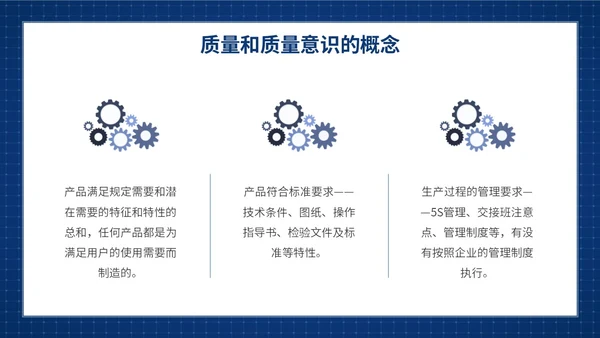 蓝色简约提升员工质量意识质量意识培训主题PPT模板
