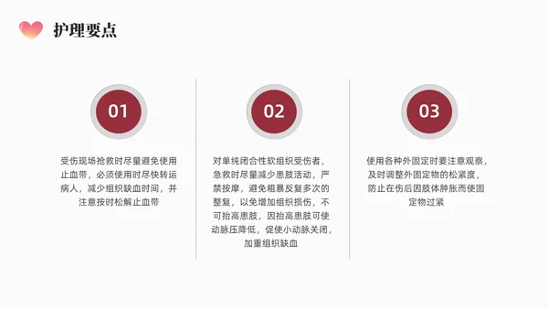 红色简约商务骨筋膜室综合征的护理培训PPT课件护理查房