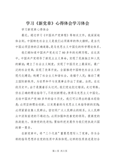 学习《新党章》心得体会学习体会 (3).docx