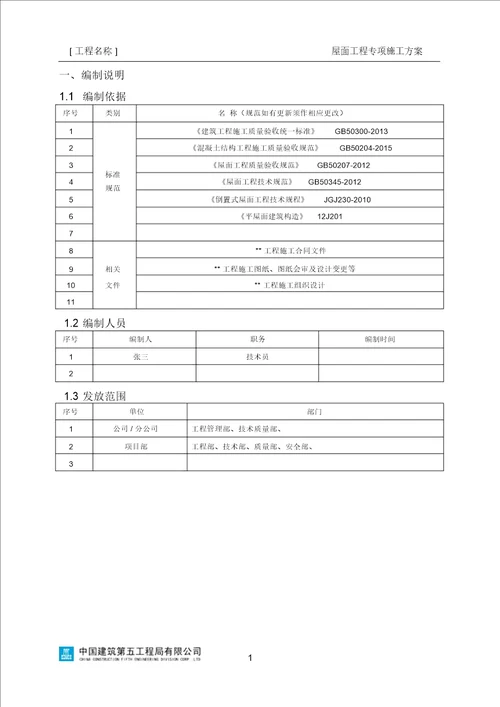 19屋面工程专项施工方案编制指南