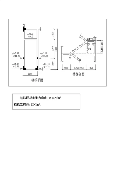 楼梯荷载转换为梁间线荷载和柱集中荷载精选文档