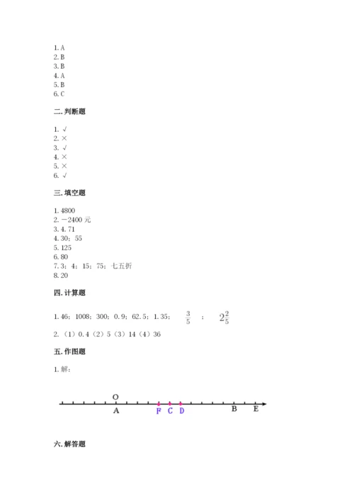 小学六年级下册数学期末卷及完整答案（必刷）.docx