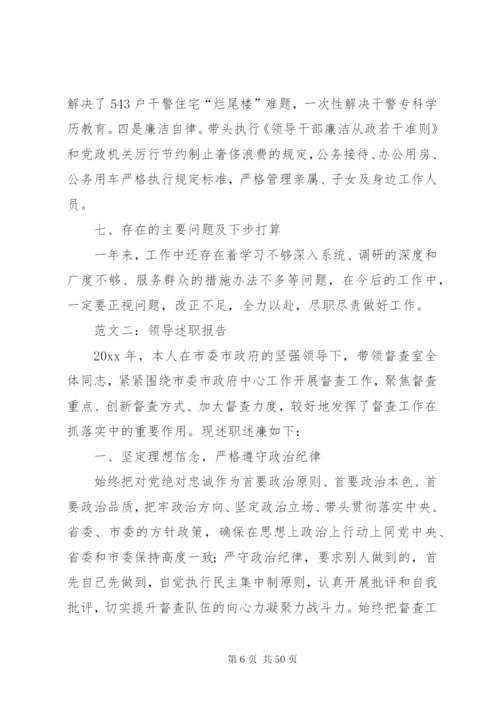 政府领导年度述职报告范文六篇.docx