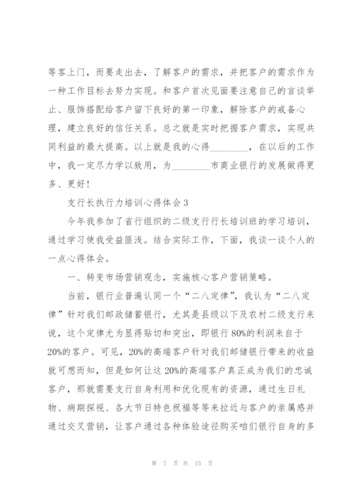 支行长执行力培训心得体会5篇.docx