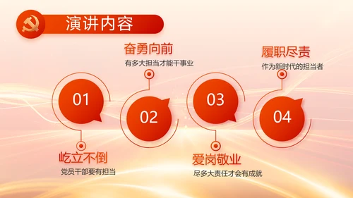 红色党建党支部党员主题党日微党课PPT