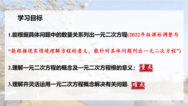 人教版数学九年级上册21.1 一元二次方程课件（共24张PPT）