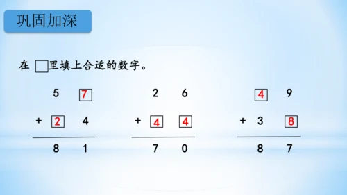 2.100以内的加法和减法（加法-进位加）课件(共21张PPT)二年级上册数学人教版