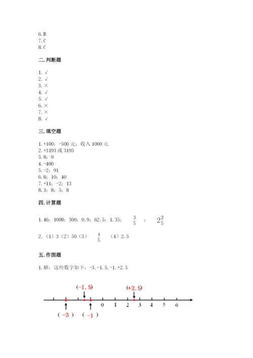 冀教版小学六年级下册数学期末检测试题及一套答案.docx