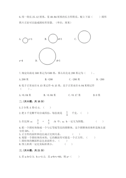 北京版数学小升初模拟试卷（夺冠系列）.docx