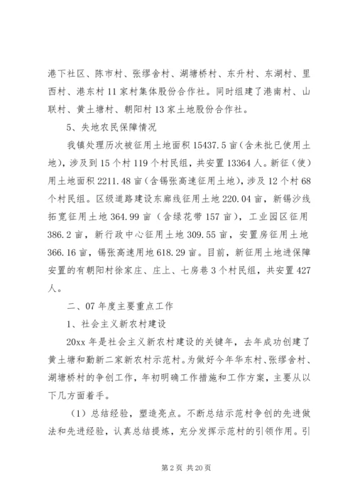 乡镇镇农村工作总结及今后规划.docx