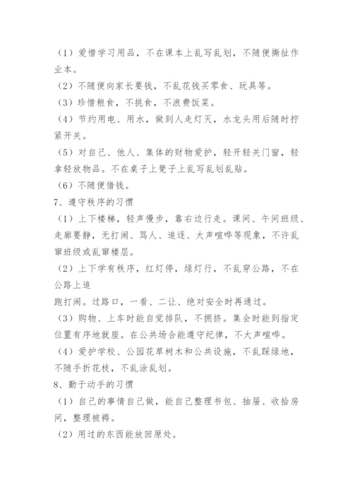 中小学生养成教育实施方案.docx