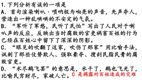 九年级语文下册第六单元课外古诗词诵读 朝天子·咏喇叭 课件(共14张PPT)