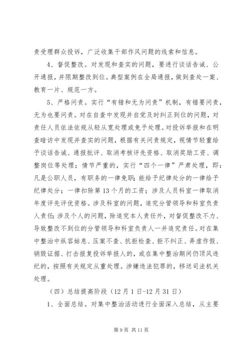 集中整治干部作风问题活动实施方案.docx