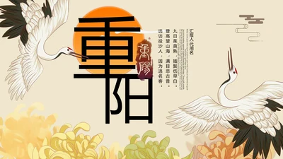 中国风国潮传统佳节九九重阳主题教育PPT