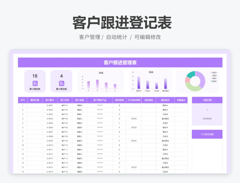 客户跟进登记表