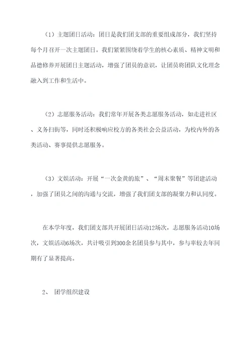单位团支部述职工作报告