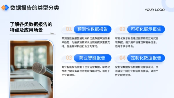 蓝色商务风专业数据报告制作规范培训PPT