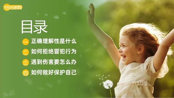 关爱女童预防性侵性守护花蕾计划性安全教育PPT课件