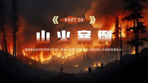 预防山火人人有责林火通用PPT模板