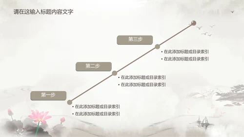 淡雅古韵水墨中国风ppt动态模板