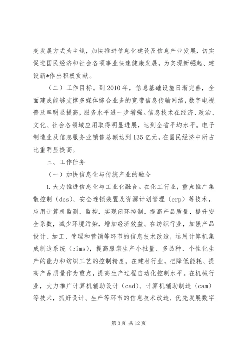 信息化建设和信息产业发展意见.docx