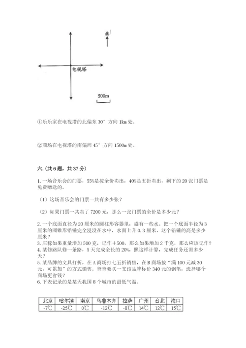 河南省平顶山市六年级下册数学期末测试卷及参考答案（新）.docx