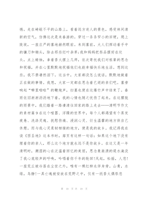 清明节作文的素材14篇.docx