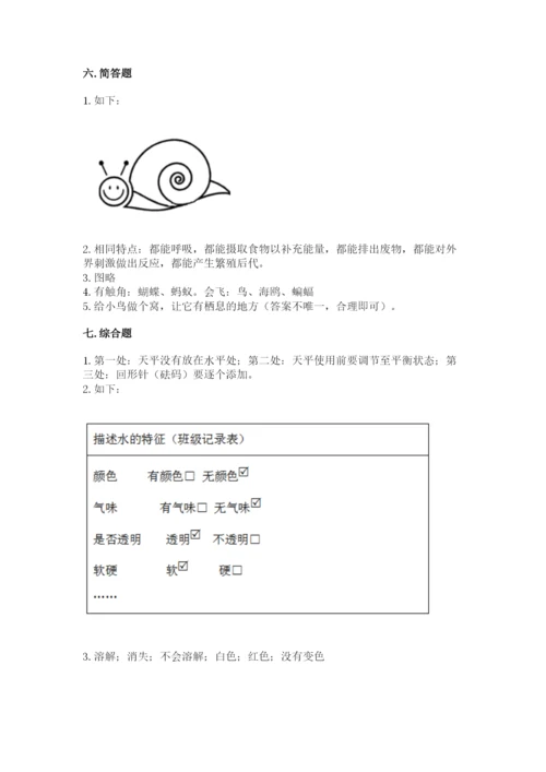 教科版一年级下册科学期末测试卷及参考答案（考试直接用）.docx