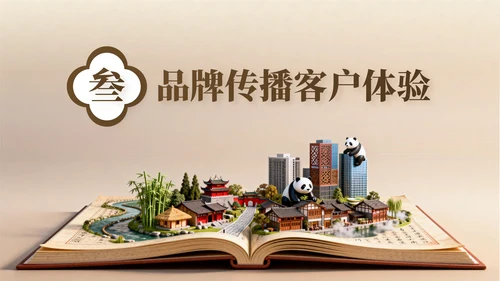 棕色中国风旅游行业工作总结PPT模板