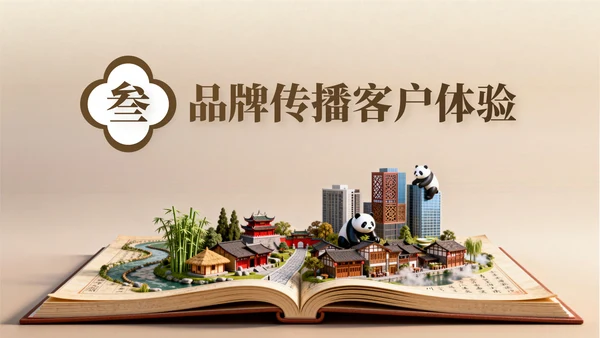 棕色中国风旅游行业工作总结PPT模板