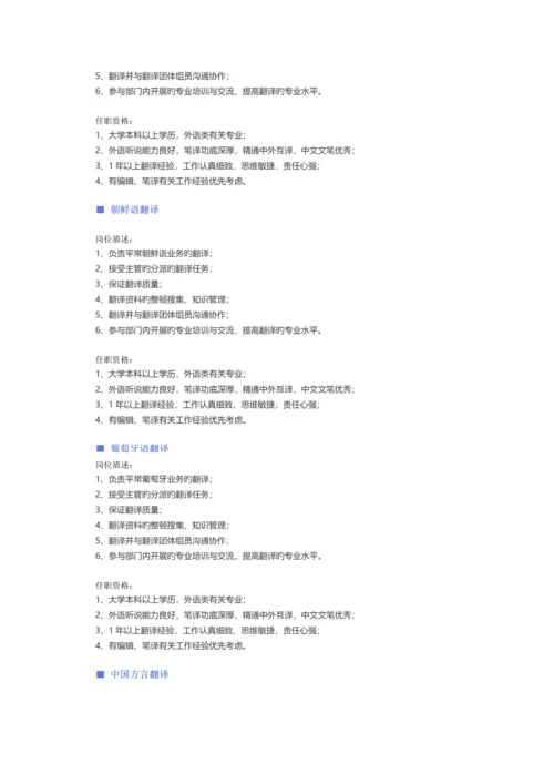 翻译职位说明书.docx