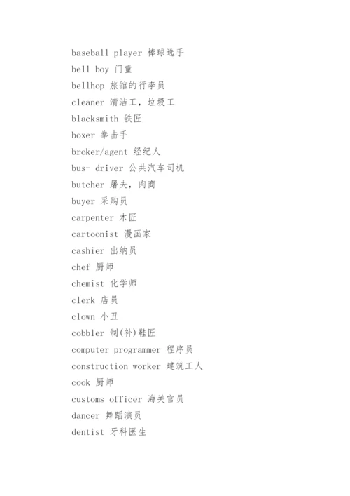各职业英语单词.docx