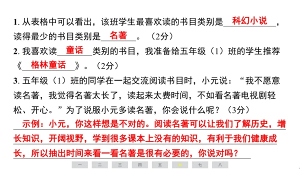 统编版语文五年级上册期中素养测评卷课件