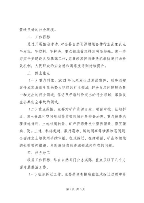 自然局重点行业领域乱象集中排查治理方案.docx